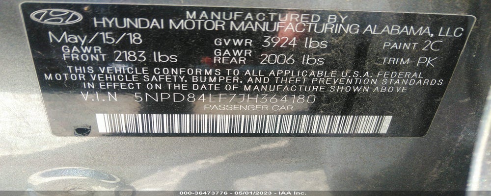 5NPD84LF7JH364180 2018 HYUNDAI ELANTRA photo no. 9