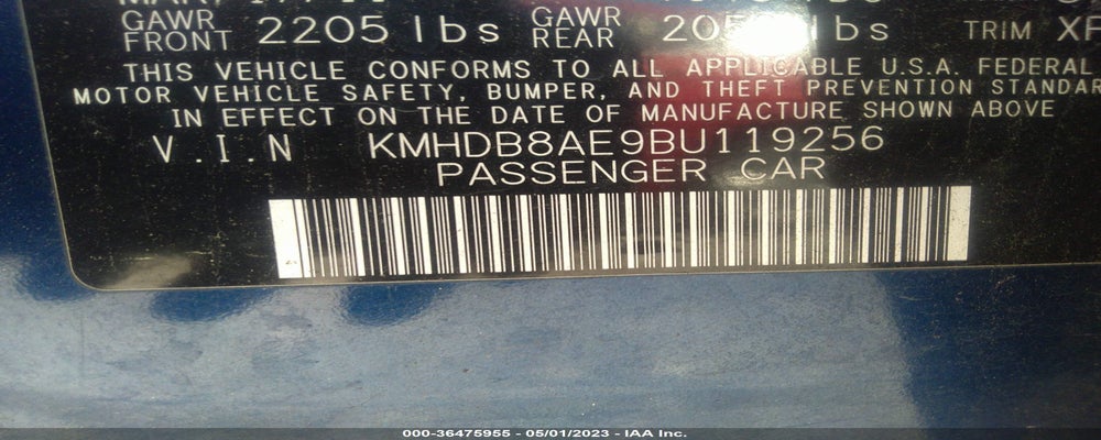 KMHDB8AE9BU119256 2011 HYUNDAI ELANTRA TOURING photo no. 9