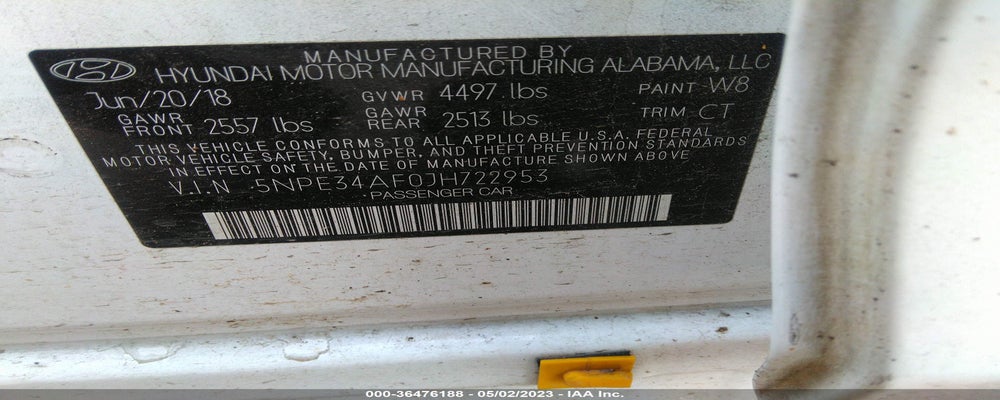 5NPE34AF0JH722953 2018 HYUNDAI SONATA photo no. 9