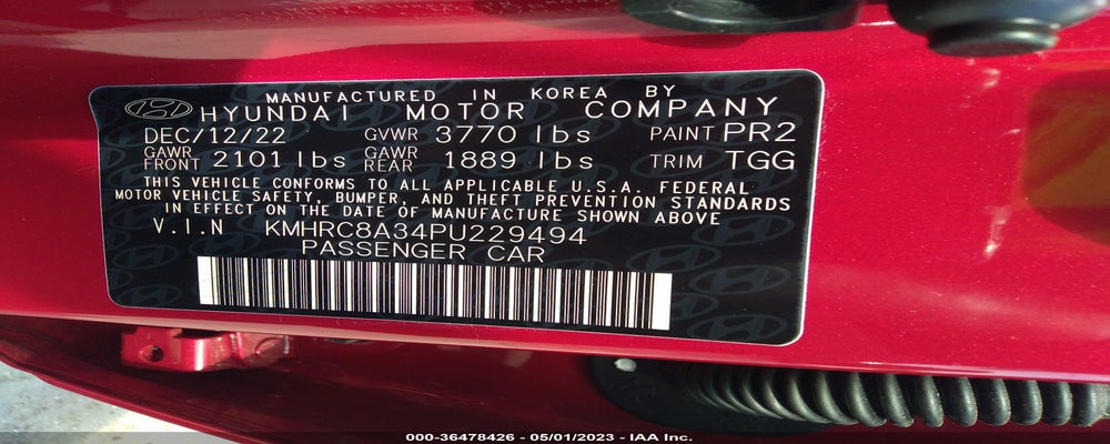 KMHRC8A34PU229494 2023 HYUNDAI VENUE photo no. 9