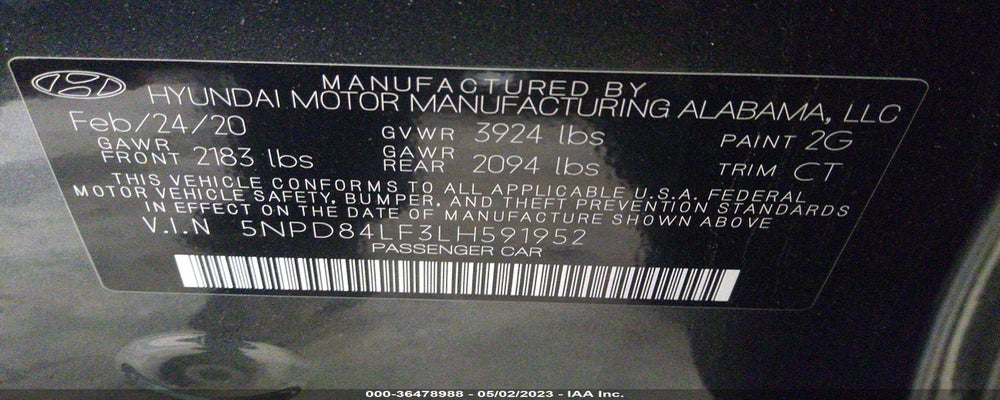 5NPD84LF3LH591952 2020 HYUNDAI ELANTRA photo no. 9