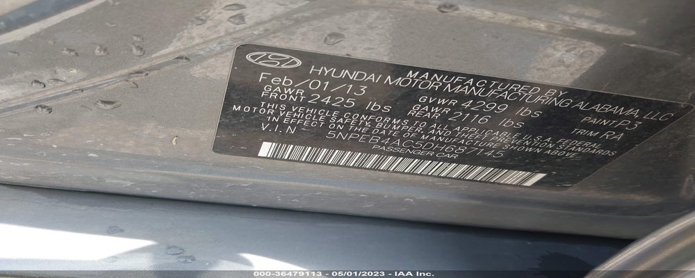 5NPEB4AC5DH687145 2013 HYUNDAI SONATA photo no. 9