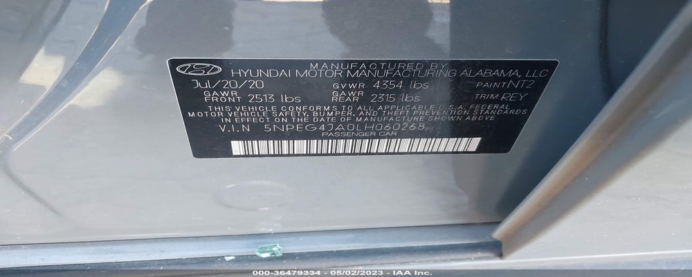 5NPEG4JA0LH060268 2020 HYUNDAI SONATA photo no. 9