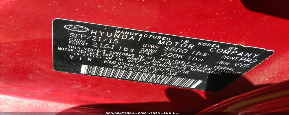 KMHDH4AE3GU650306 2016 HYUNDAI ELANTRA photo no. 9