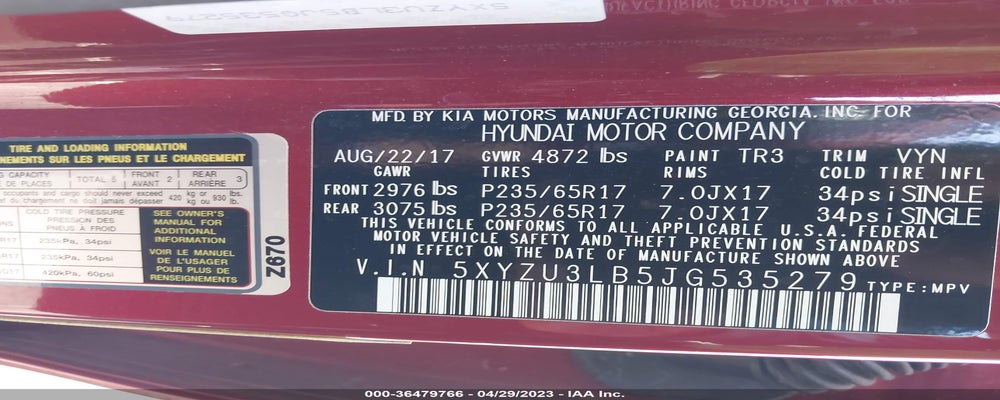 5XYZU3LB5JG535279 2018 HYUNDAI SANTA FE SPORT photo no. 9