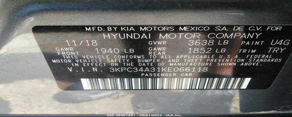 3KPC34A31KE066118 2019 HYUNDAI ACCENT photo no. 9
