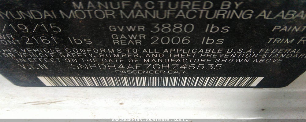5NPDH4AE7GH746535 2016 HYUNDAI ELANTRA photo no. 9