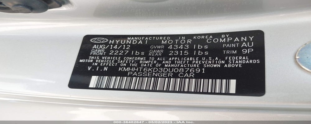 KMHHT6KD3DU087691 2013 HYUNDAI GENESIS COUPE photo no. 9