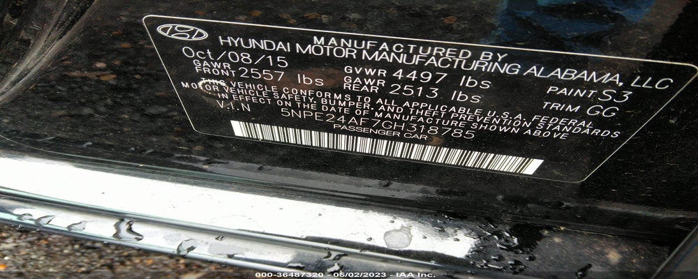 5NPE24AF7GH318785 2016 HYUNDAI SONATA photo no. 9