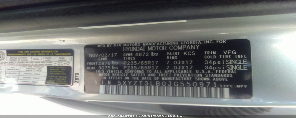 5XYZT3LB0JG550971 2018 HYUNDAI SANTA FE SPORT photo no. 9