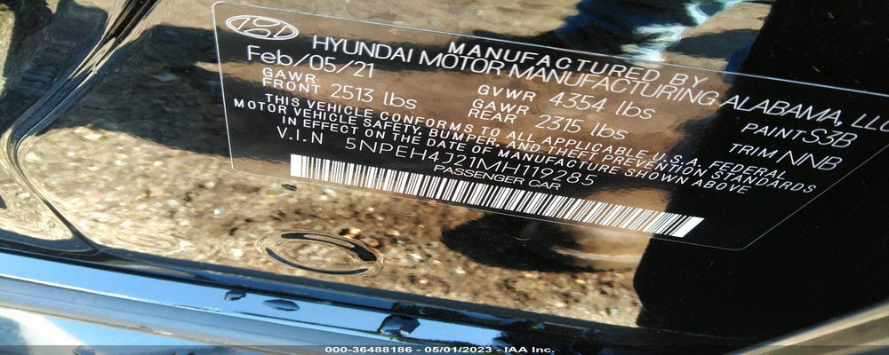 5NPEH4J21MH119285 2021 HYUNDAI SONATA photo no. 9