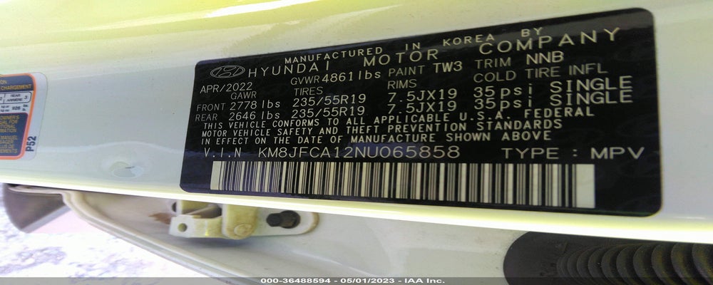KM8JFCA12NU065858 2022 HYUNDAI TUCSON photo no. 9