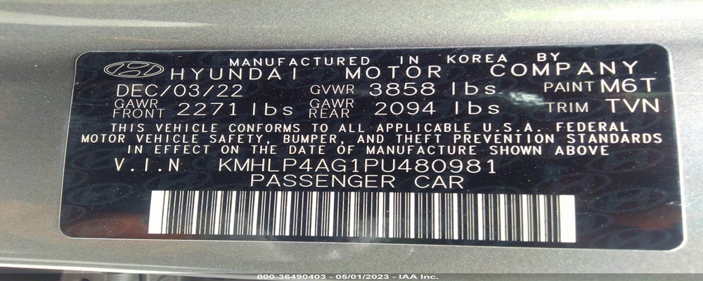 KMHLP4AG1PU480981 2023 HYUNDAI ELANTRA photo no. 9