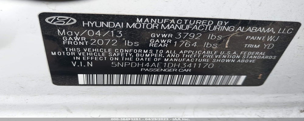 5NPDH4AE1DH321170 2013 HYUNDAI ELANTRA photo no. 9