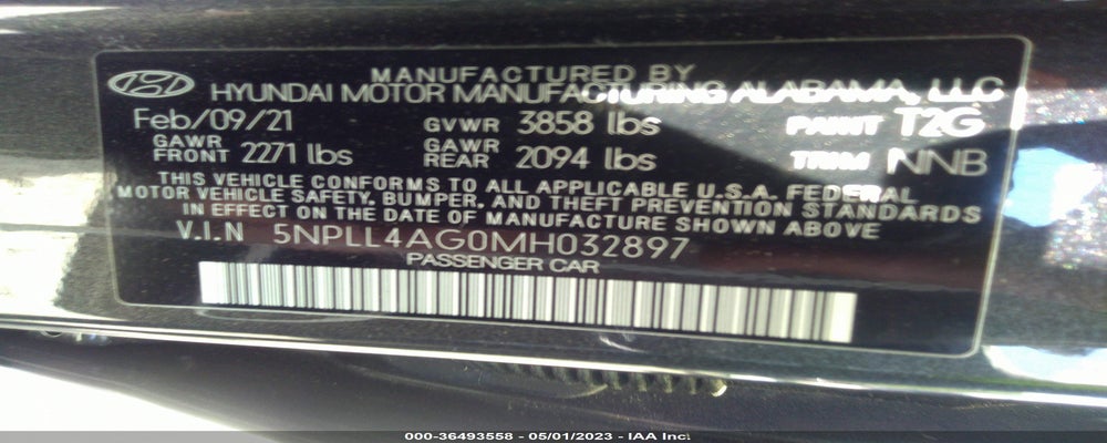 5NPLL4AG0MH032897 2021 HYUNDAI ELANTRA photo no. 9