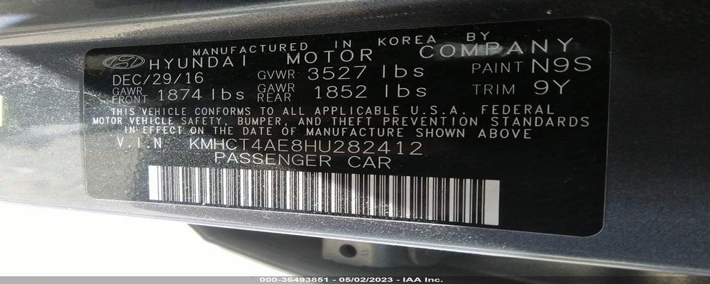 KMHCT4AE8HU282412 2017 HYUNDAI ACCENT photo no. 9
