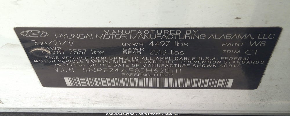 5NPE24AF8JH620111 2018 HYUNDAI SONATA photo no. 9