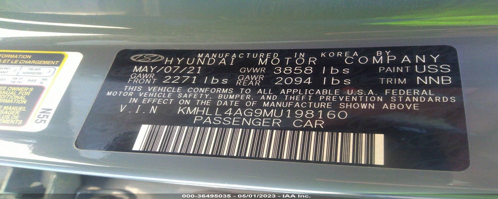 KMHLL4AG9MU198160 2021 HYUNDAI ELANTRA photo no. 9