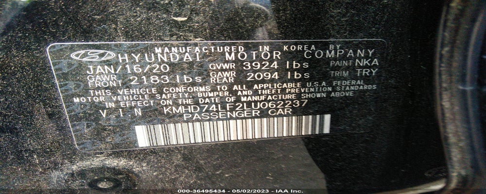KMHD74LF2LU062237 2020 HYUNDAI ELANTRA photo no. 9