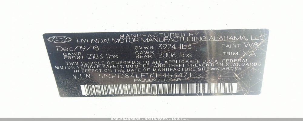 5NPD84LF1KH453471 2019 HYUNDAI ELANTRA photo no. 9