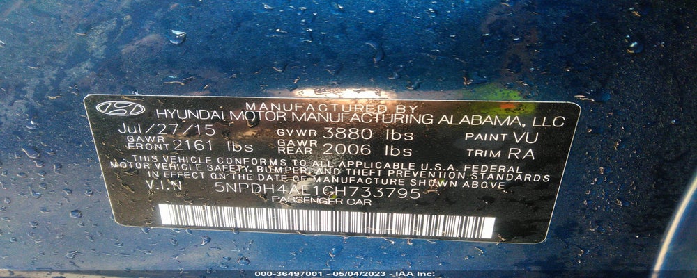 5NPDH4AE1GH733795 2016 HYUNDAI ELANTRA photo no. 9