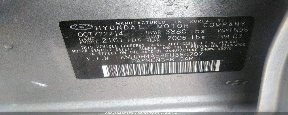 KMHDH4AE8FU360707 2015 HYUNDAI ELANTRA photo no. 9