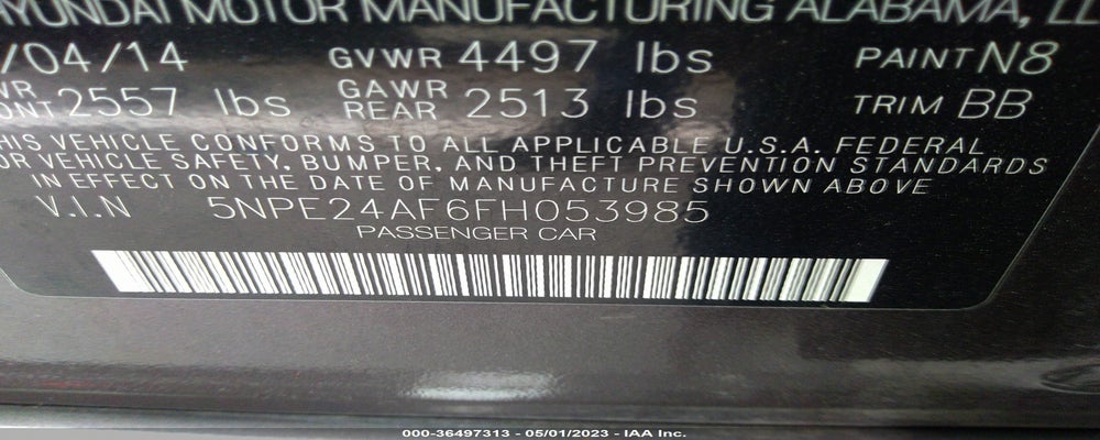 5NPE24AF6FH053985 2015 HYUNDAI SONATA photo no. 9