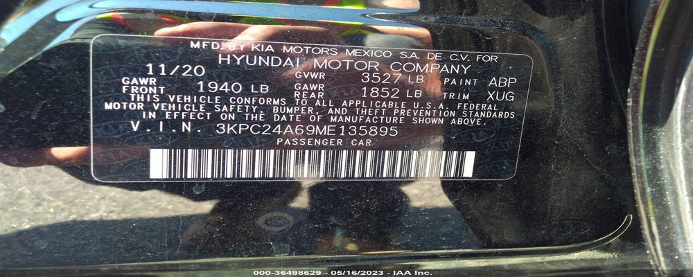 3KPC24A69ME135895 2021 HYUNDAI ACCENT photo no. 9