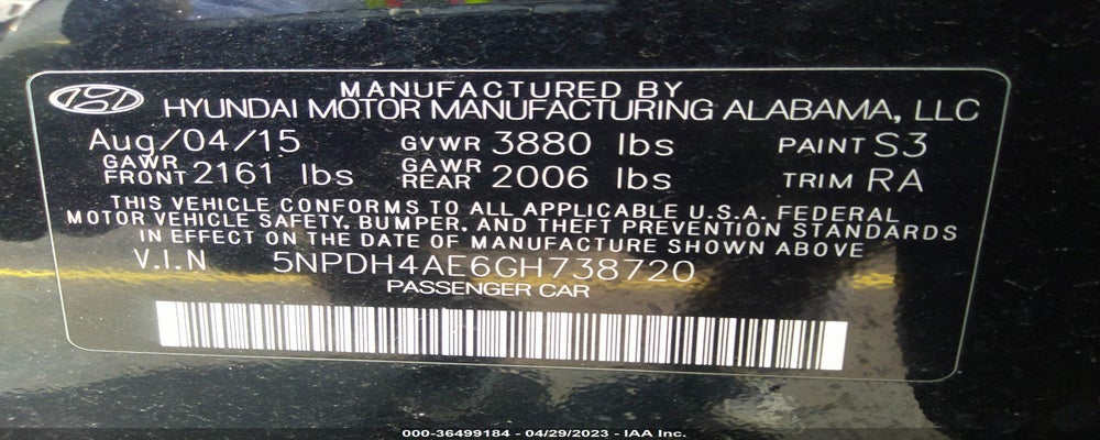 5NPDH4AE6GH738720 2016 HYUNDAI ELANTRA photo no. 9