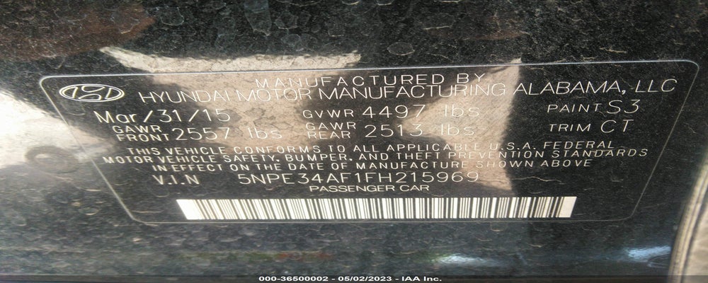 5NPE34AF1FH215969 2015 HYUNDAI SONATA photo no. 9