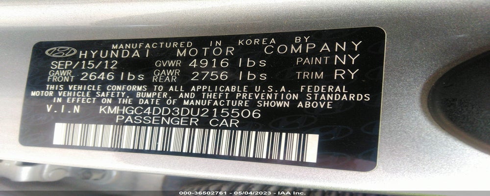 KMHGC4DD3DU215506 2013 HYUNDAI GENESIS photo no. 9
