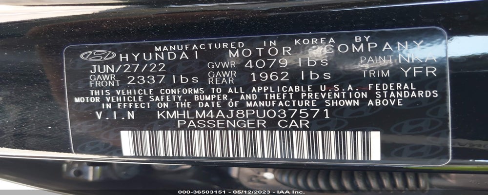 KMHLM4AJ8PU037571 2023 HYUNDAI ELANTRA HYBRID photo no. 9
