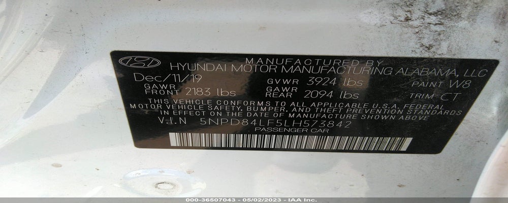 5NPD84LF5LH573842 2020 HYUNDAI ELANTRA photo no. 9