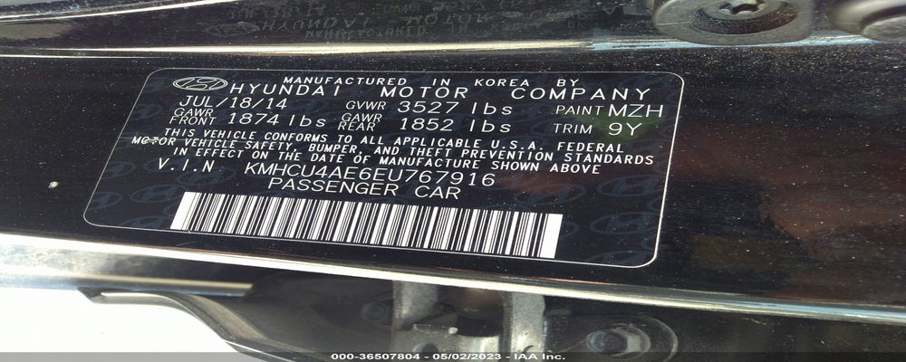 KMHCU4AE6EU767916 2014 HYUNDAI ACCENT photo no. 9