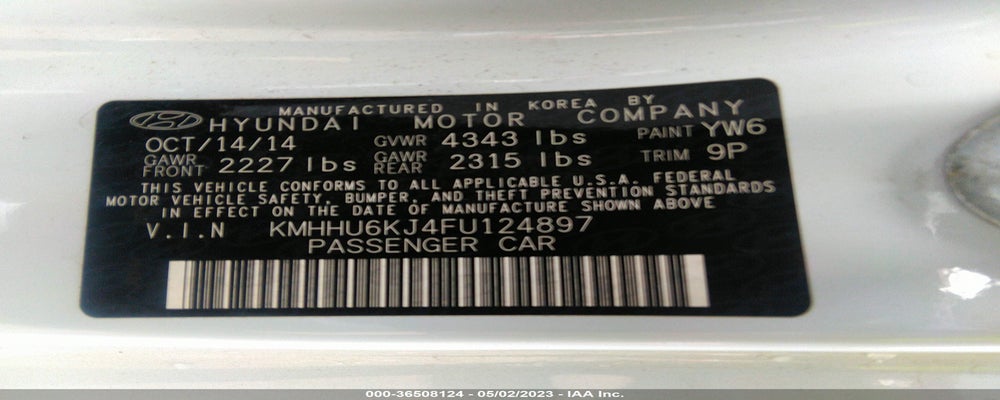 KMHHU6KJ4FU124897 2015 HYUNDAI GENESIS COUPE photo no. 9