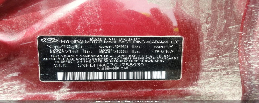 5NPDH4AE7GH758930 2016 HYUNDAI ELANTRA photo no. 9