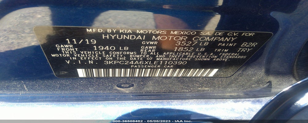3KPC24A6XLE110390 2020 HYUNDAI ACCENT photo no. 9