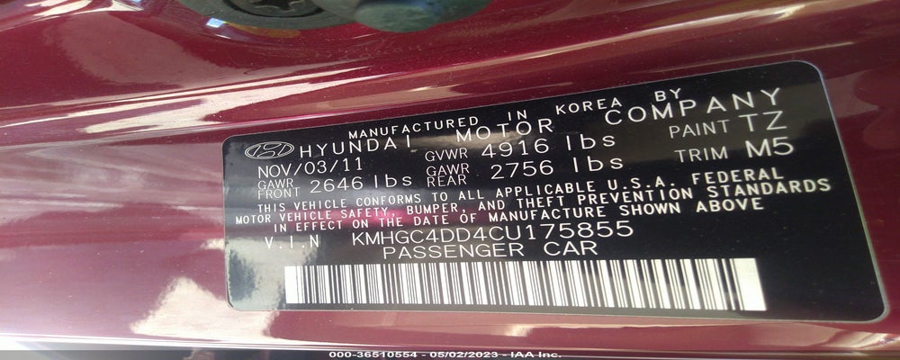 KMHGC4DD4CU175855 2012 HYUNDAI GENESIS photo no. 9