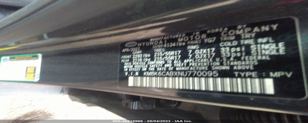 KM8K6CABXNU770095 2022 HYUNDAI KONA photo no. 9