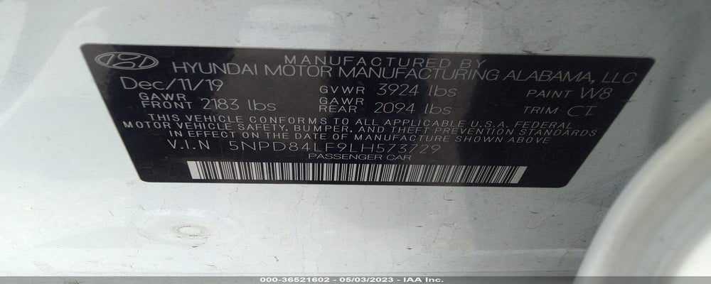 5NPD84LF9LH573729 2020 HYUNDAI ELANTRA photo no. 9