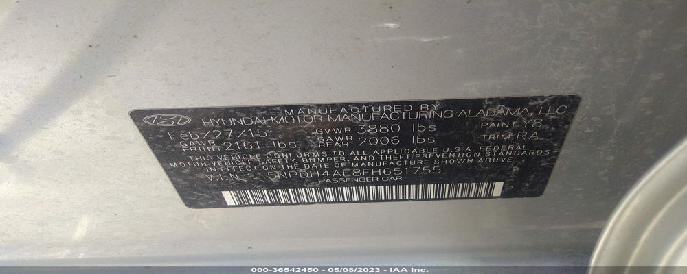 5NPDH4AE8FH651755 2015 HYUNDAI ELANTRA photo no. 9