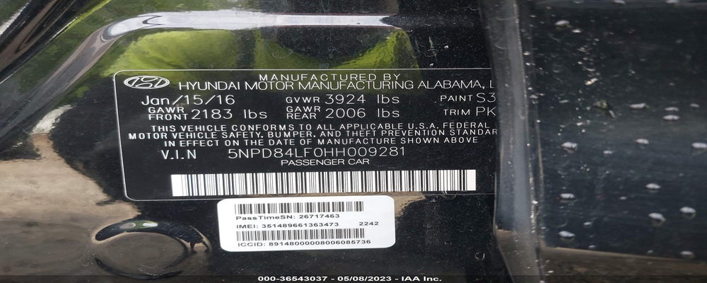 5NPD84LF0HH009281 2017 HYUNDAI ELANTRA photo no. 9
