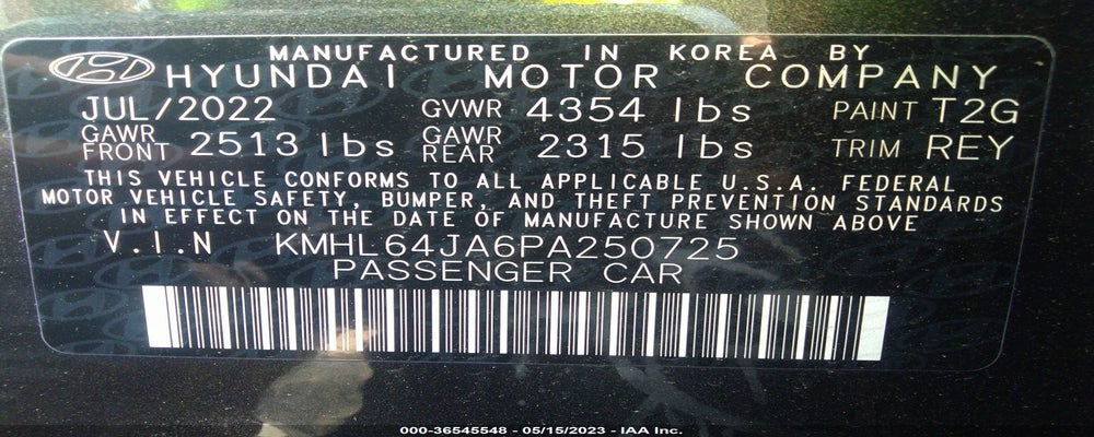 KMHL64JA6PA250725 2023 HYUNDAI SONATA photo no. 9