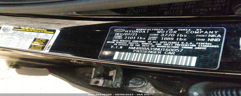 KMHRB8A39NU160057 2022 HYUNDAI VENUE photo no. 9