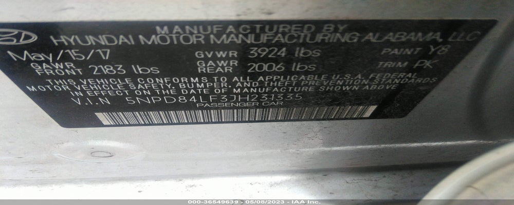 5NPD84LF3JH231335 2018 HYUNDAI ELANTRA photo no. 9