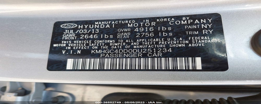 KMHGC4DD0DU251234 2013 HYUNDAI GENESIS photo no. 9