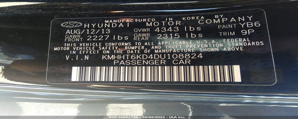 KMHHT6KD4DU108824 2013 HYUNDAI GENESIS COUPE photo no. 9