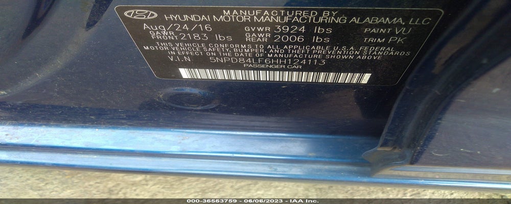 5NPD84LF6HH124113 2017 HYUNDAI ELANTRA photo no. 9