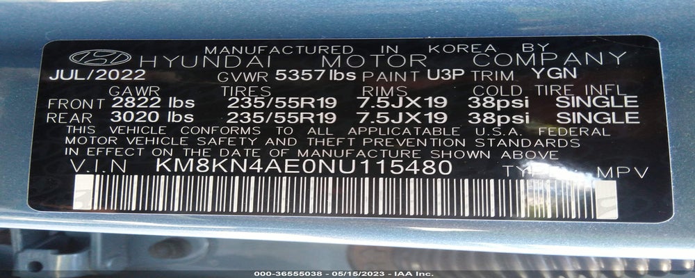 KM8KN4AE0NU115480 2022 HYUNDAI IONIQ 5 photo no. 9