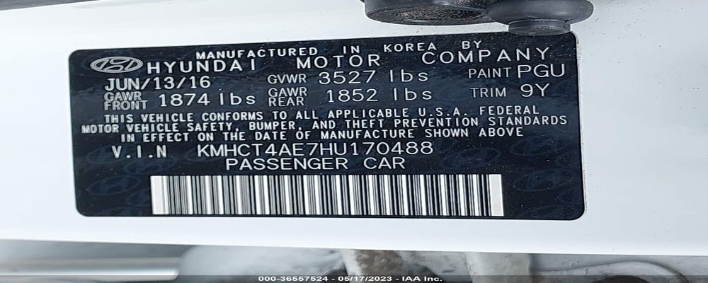 KMHCT4AE7HU170488 2017 HYUNDAI ACCENT photo no. 9